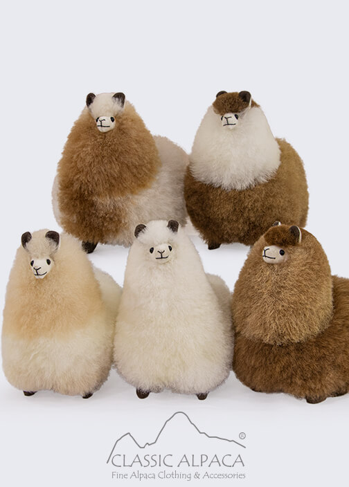 Alpaca Fur-Standing Alpaca 7 inches