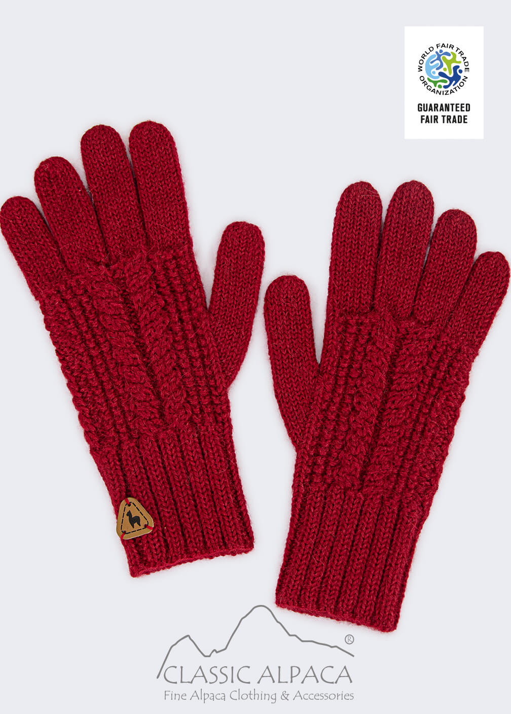 Gloves For Women's Classic Cable Alpaca Gloves