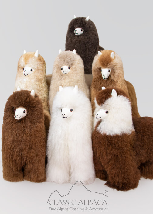 Baby Alpaca Cute Fur-Standing Alpaca 11 Inches