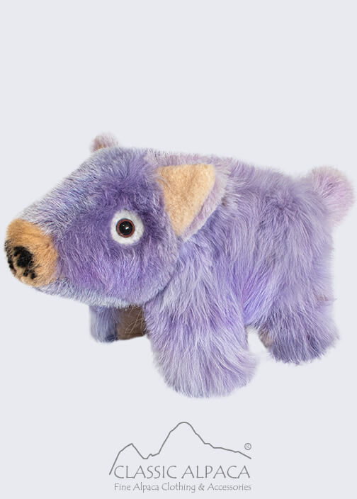 Baby Alpaca Fur-Pig Ornament 7 inches