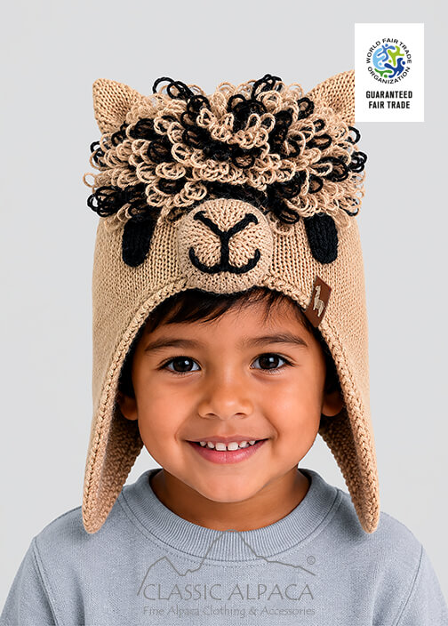 Alpaca Kids - Alpaca Hat with Ear Flaps