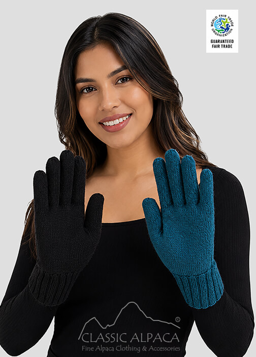 Reversible Alpaca Gloves Heavy Weight