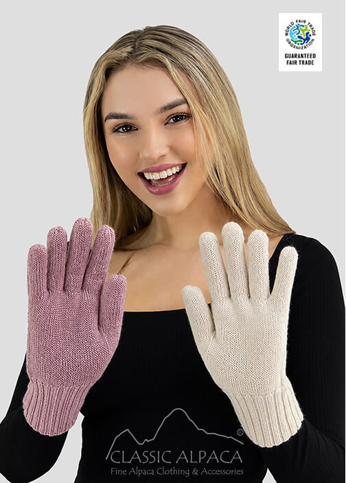 Reversible Alpaca Gloves Heavy Weight