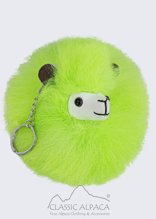 Baby Alpaca Fur-Face Keychain 4 Inches