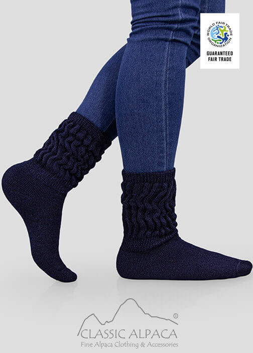 Alpaca therapeutic unisex socks, elastic top, breathable, moisture-wicking, lightweight comfort.