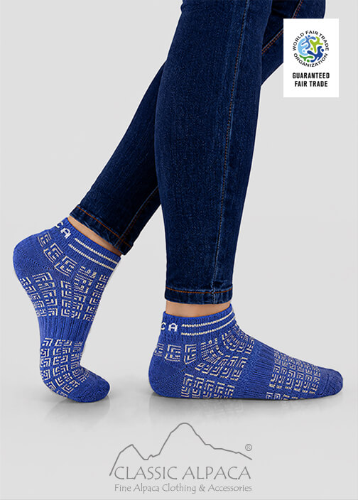 Premium Alpaca Unisex Shorty Geometry Socks