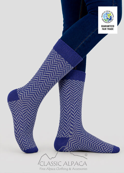 Premium Alpaca Herringbone Dress Socks
