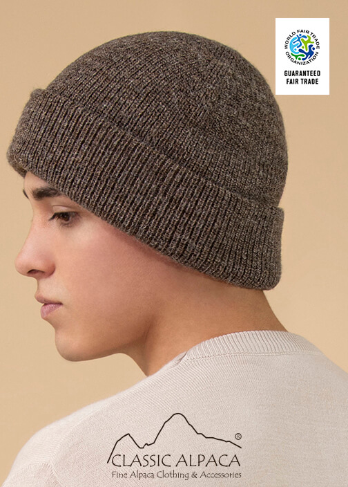 Men's Double Knit English Alpaca Hat