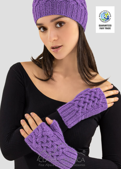 Shadow Cable Alpaca Fingerless Gloves