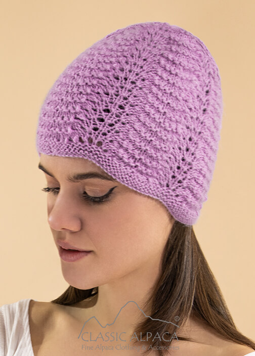 Scallop Lace Alpaca Hat