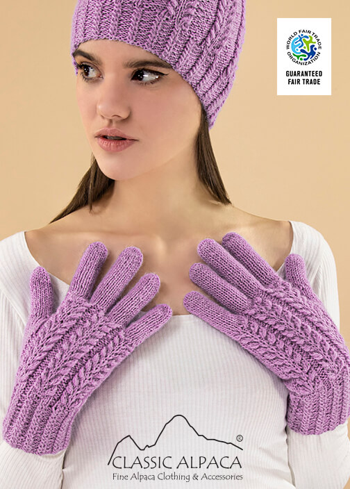 Herringbone Alpaca Gloves