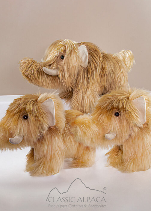 Baby Alpaca Suri Fur-Mammoth Ornament 8 inches