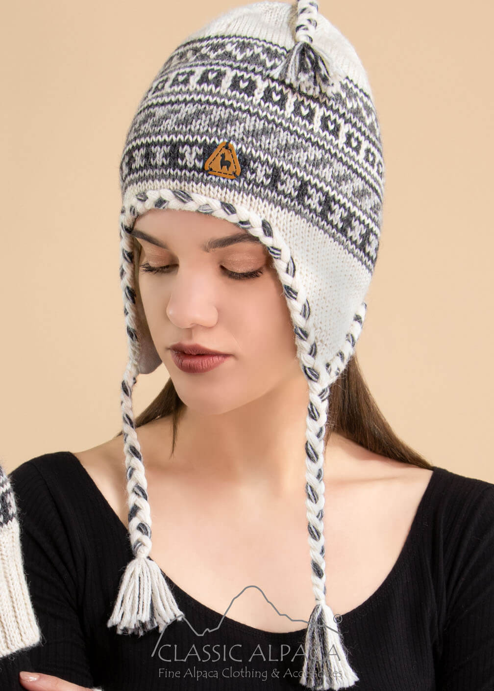 Wholesale Chullos: Unisex Peruvian Alpaca Hat with Ear Flaps - …, image size:1008x1408