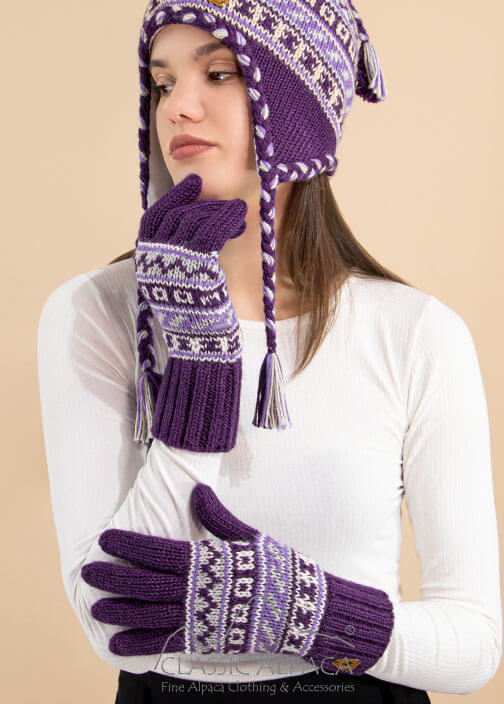 Peruvian Alpaca Gloves - Fleece Lining