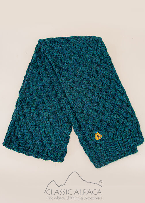 Shadow Cable Alpaca Scarf