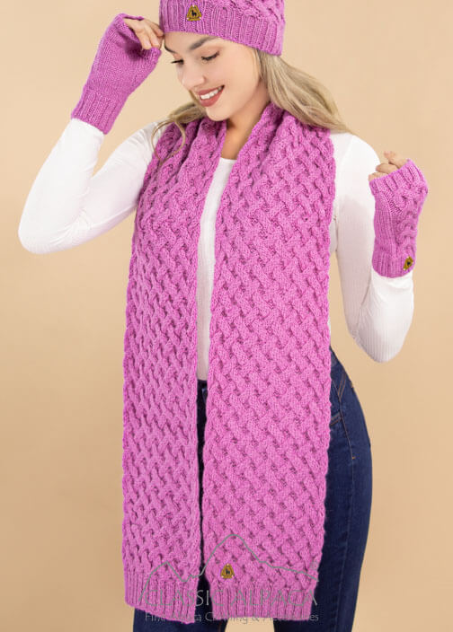 Shadow Cable Alpaca Scarf