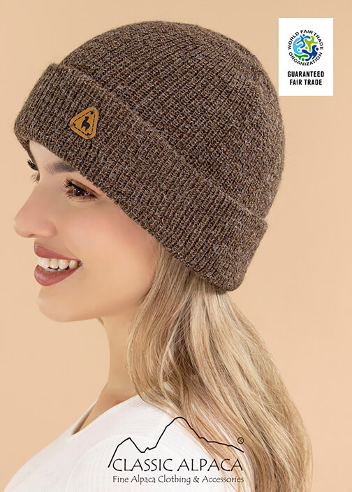 Women's Double Knit English Alpaca Hat