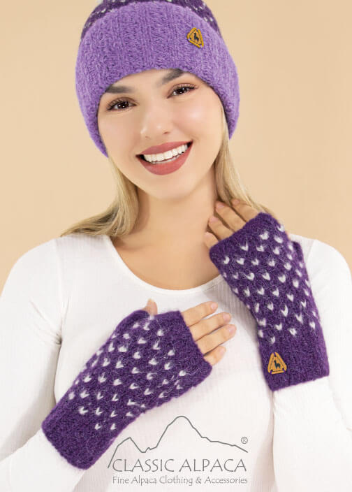 American Brushed Alpaca Fingerless Gloves