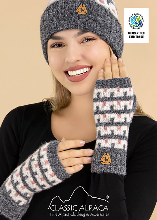 Utah Brushed Alpaca Fingerless Gloves