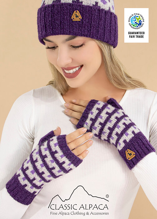 Utah Brushed Alpaca Fingerless Gloves