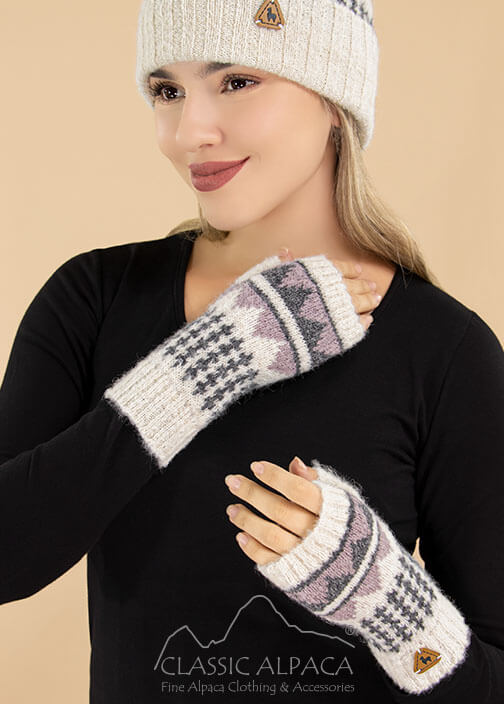 Colette Brushed Alpaca Fingerless Gloves