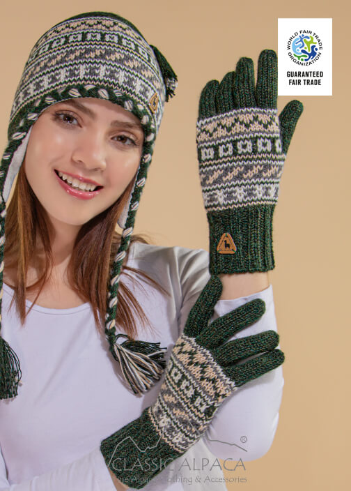 Peruvian Alpaca Gloves - Fleece Lining