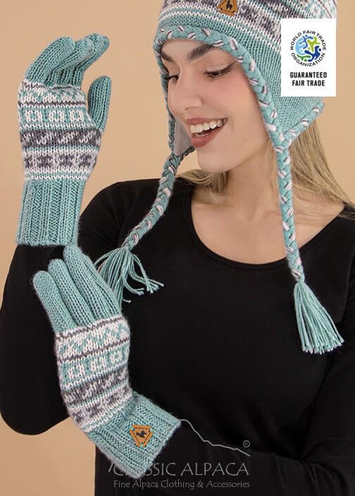 Peruvian Alpaca Gloves - Fleece Lining