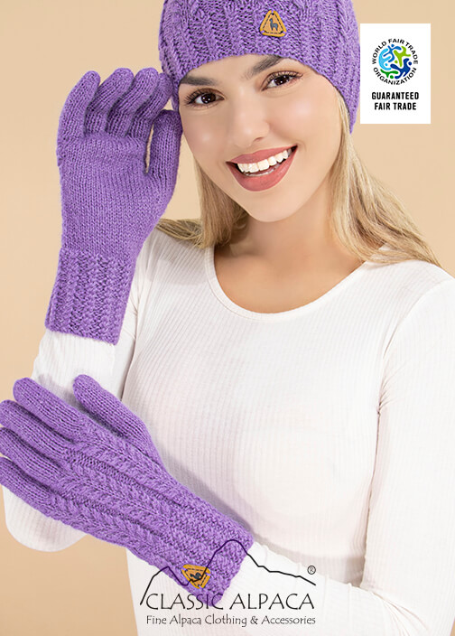 Herringbone Alpaca Gloves
