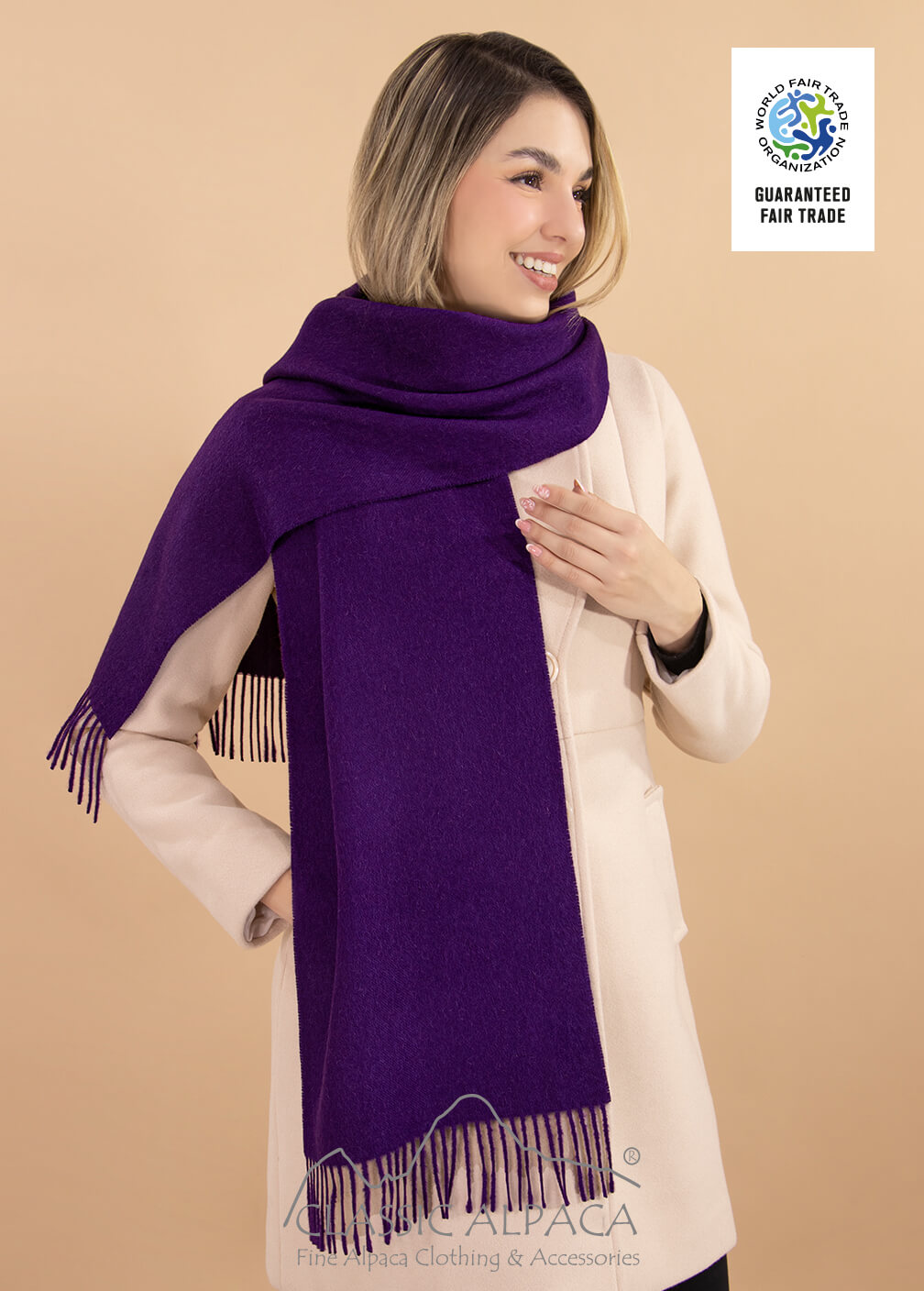 Wholesale Scarves Woven & Brushed Imperial Baby Alpaca Scarf