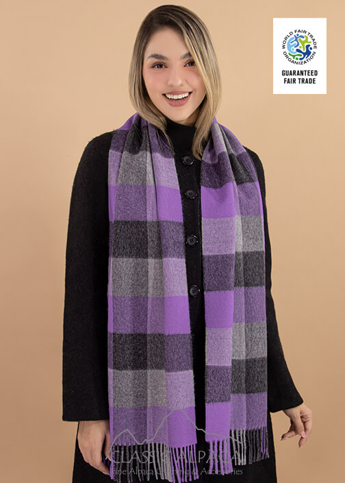 Woven & Brushed Buffalo Imperial Royal Alpaca Scarf