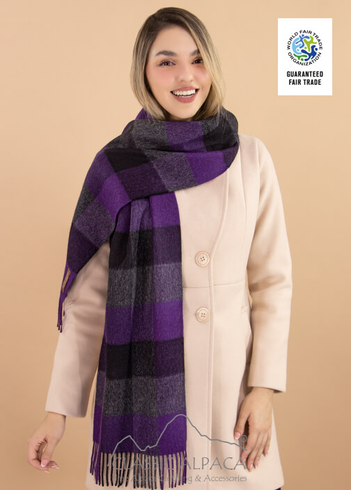 Woven & Brushed Buffalo Imperial Royal Alpaca Scarf
