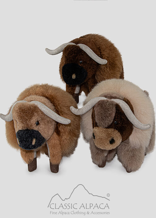 Baby Alpaca Fur - Buffalo Ornament 8 inches