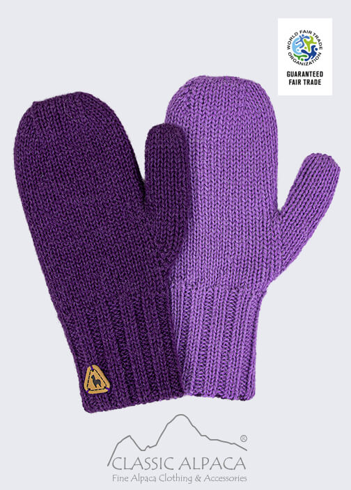 Reversible Alpaca Mittens Heavy Weight