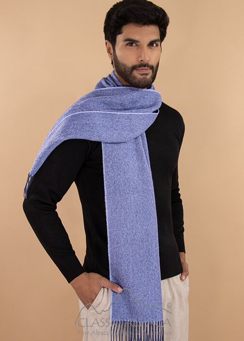 Woven & Brushed Herringbone Baby Alpaca Scarf