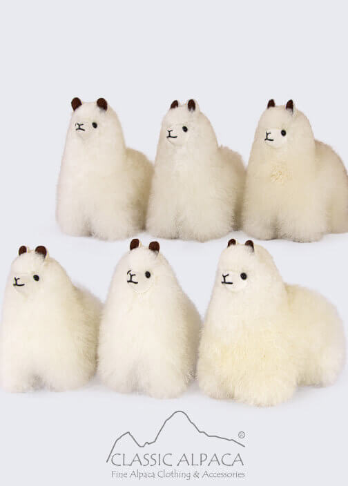 Baby Alpaca Cute Fur - Standing Alpaca 6 inches
