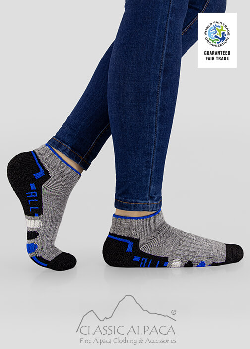 Premium Alpaca Ankle Compression Running Socks wholesale – Full Terry alpaca ankle socks with elastic support.