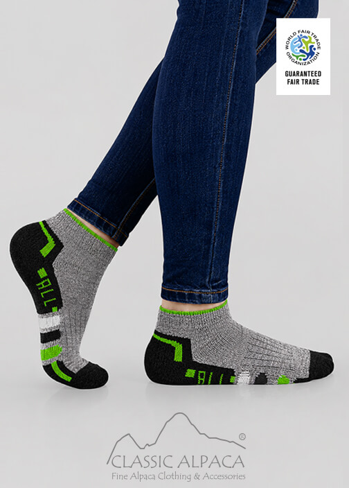 Premium Alpaca Ankle Compression Running Socks wholesale – Full Terry alpaca ankle socks with elastic support.