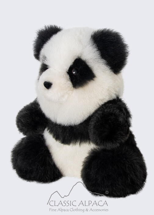 Baby Alpaca Fur - Panda Bear Ornament 10 inches
