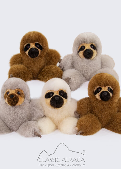 Baby Alpaca Fur - Sloth Ornament 15 inches