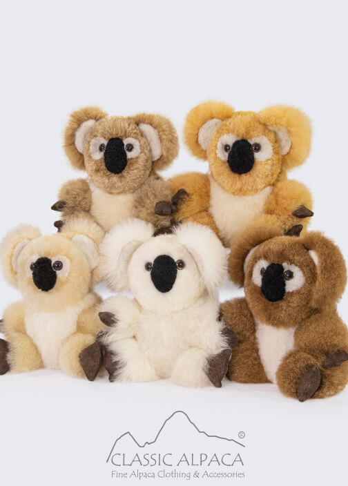 Baby Alpaca Fur-Koala Bear 10 inches