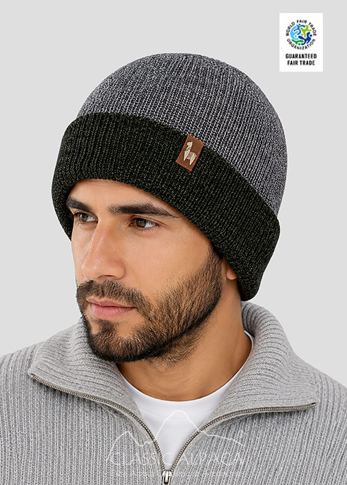 Unisex Reversible knit English Alpaca Hat