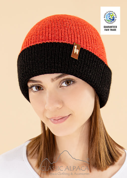 Unisex Reversible knit English Alpaca Hat