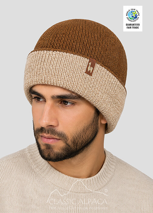 Unisex Reversible knit English Alpaca Hat