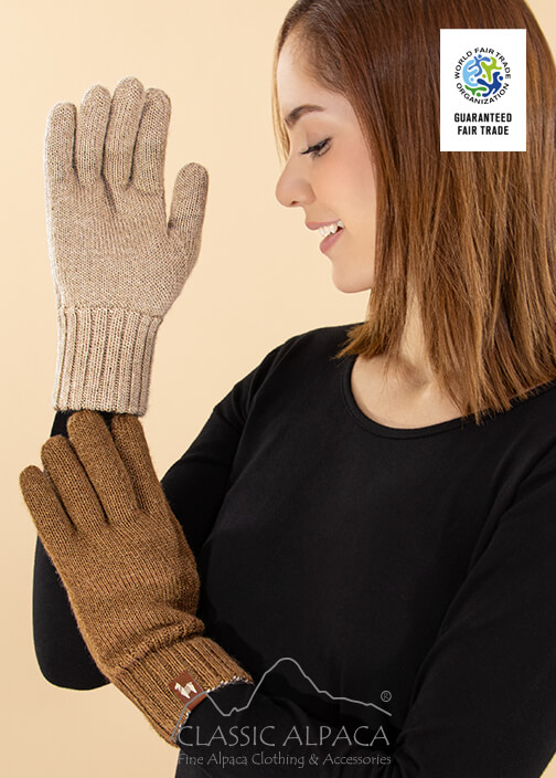 Reversible Alpaca Gloves Heavy Weight