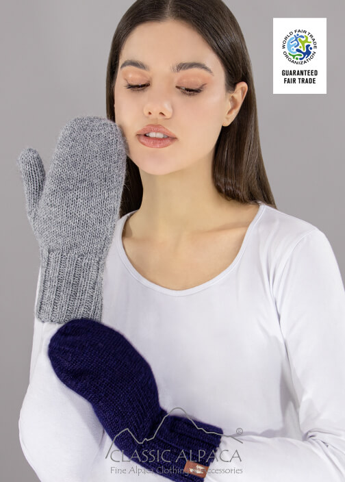 Reversible Alpaca Mittens Heavy Weight