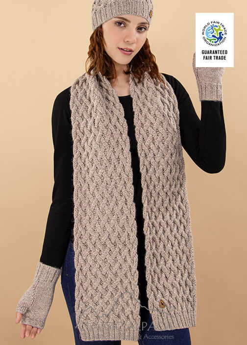 Shadow Cable Alpaca Scarf