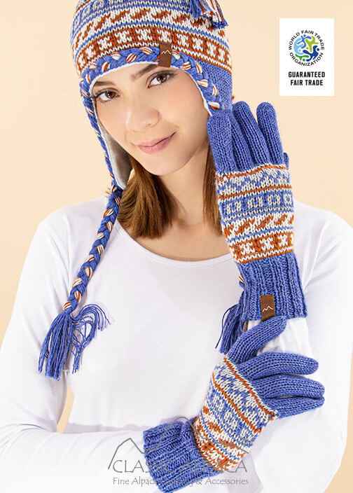 Peruvian Alpaca Gloves - Fleece Lining