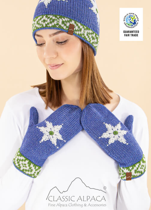 Helena Alpaca Embroidered Mittens
