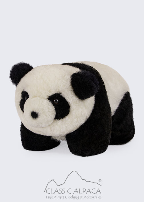 Baby Alpaca Fur - Adorable Panda Bear 5 Inches