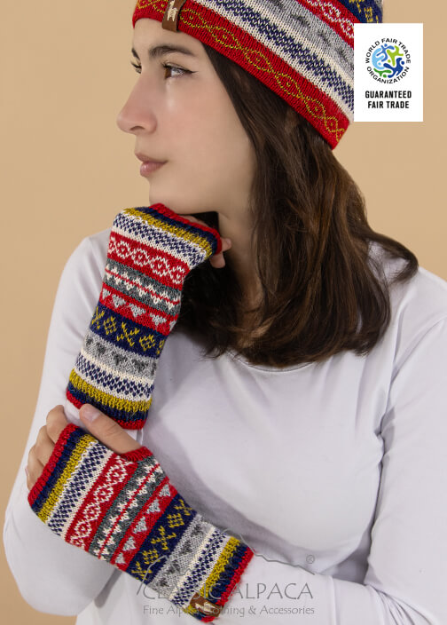 Multicolored Juliaca Fingerless Gloves